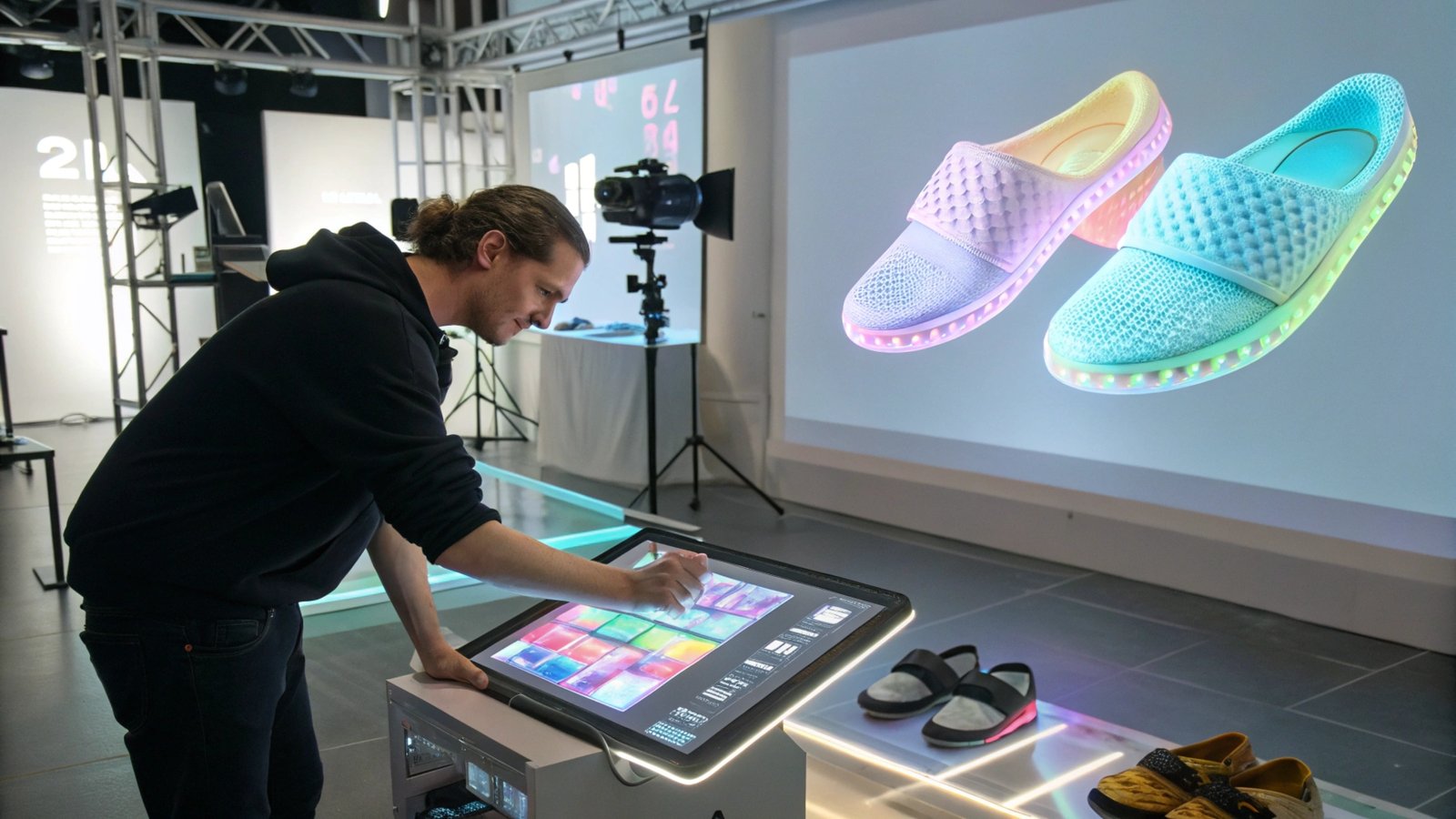  high tech design studio showcasing a 3d customiza